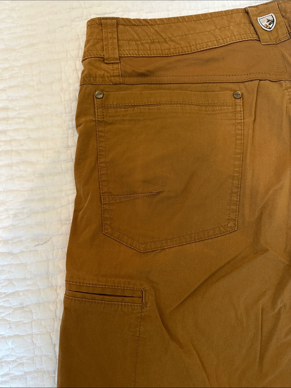 Kuhl Radikl Men's Cargo Shorts in Caramel Brown 35x9” - Picture 5 of 8